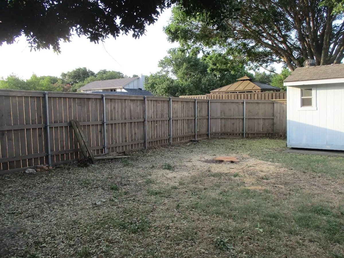 Cleared yard after professional tree removal in Edmondson